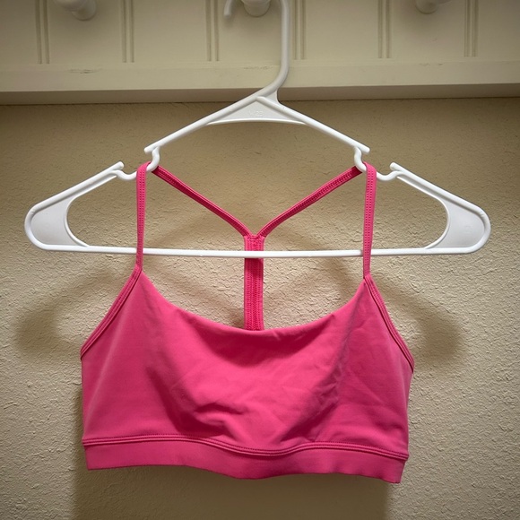 Pink Women's Strappy Athletic Bra - Picture 1 of 3